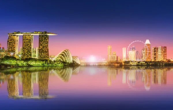 Singapore Skyline and view of Marina Bay — Stock Photo, Image