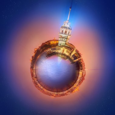 Minyatür Earth gezegen ile Istanbul 'un tüm önemli binalar ve Etkinlikler