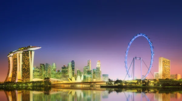 Singapore Skyline and view of Marina Bay — Stock Photo, Image