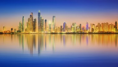 Dubai Yat Limanı güzellik Panoraması. Birleşik Arap Emirlikleri