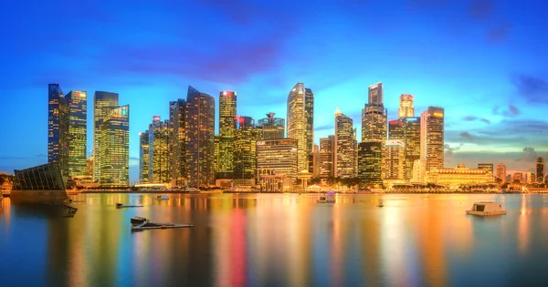 Panoráma Singapuru a pohled na marina bay — Stock fotografie