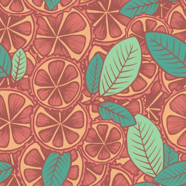 Portakal ağacı kalın vektörü mürekkeple boyanmış meyve bahçesi yaprakları çizimi