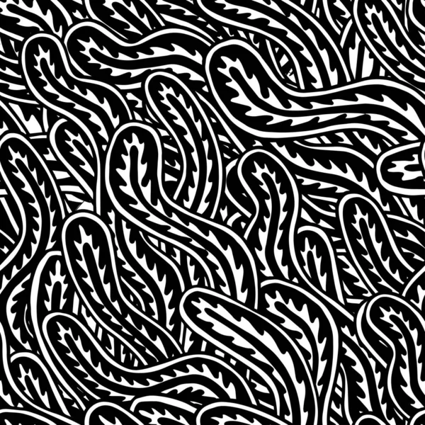 Seaweed Seamless Abstract Diagonal Vector Pattern Ethnic Style Textile Collection — Vetor de Stock