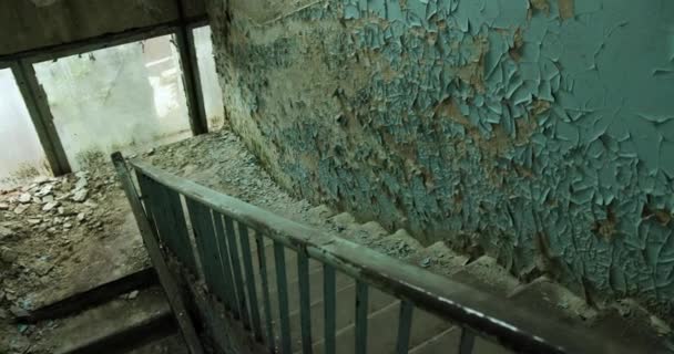 Tsjernobyl radioactieve kamer ziekenhuis stedelijk. — Stockvideo