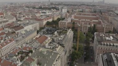 Viyana, Avusturya. Avusturya 'daki Viyana hava manzarası Avrupa' nın en ünlü başkentlerinden biridir. Hava Görünümü.