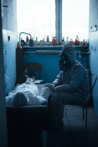 Cernobil elementi di minaccia radioattiva. Guarisci. Antidoto. Chimica. Iniezione — Foto Stock