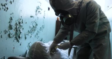 Çernobil radyoaktif tehdit unsurları. Tedavi ol. Panzehir. Kimya. Coronavirus cov19 enjekte edildi.