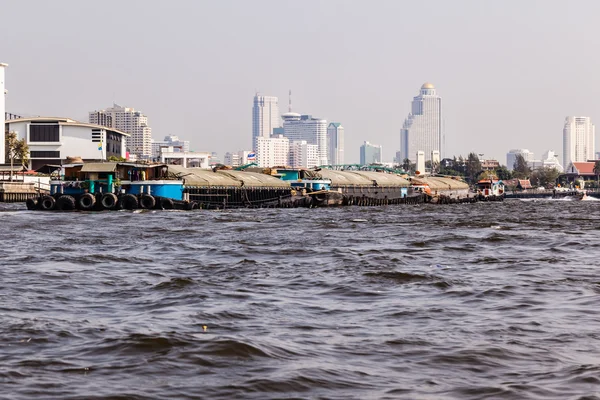 Barge convoy in thailand — Stock Photo, Image