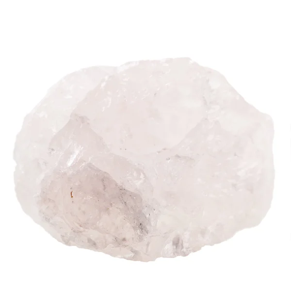 Rose quartz stone on white — Stock Photo, Image