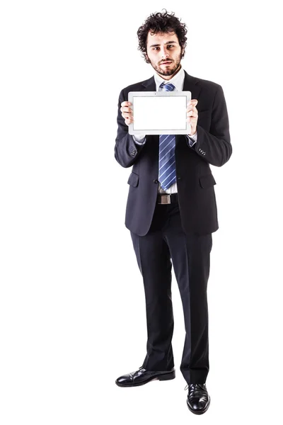 Showing blank screen tablet — Stock Photo, Image