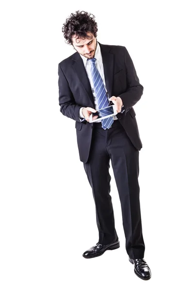 Young businessman with tablet — Stock Photo, Image