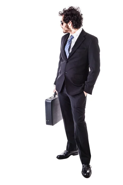 Businessman looking back — Stock Photo, Image