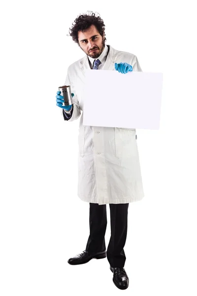 Researcher begging for money — Stock Photo, Image