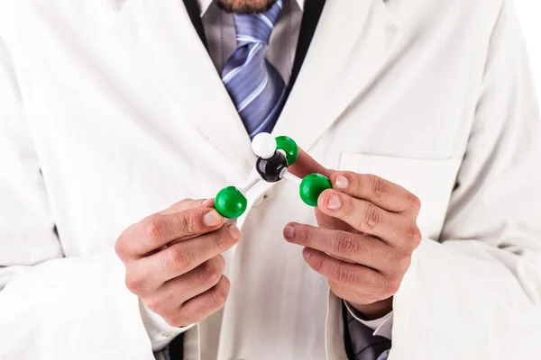 Houden van de moleculaire structuur van chloroform — Stockfoto