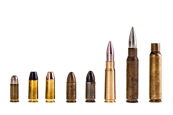 Various bullets isolated — Stock Photo, Image