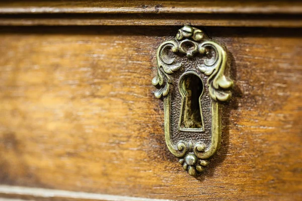 Old desk keyhole — Stock Photo, Image