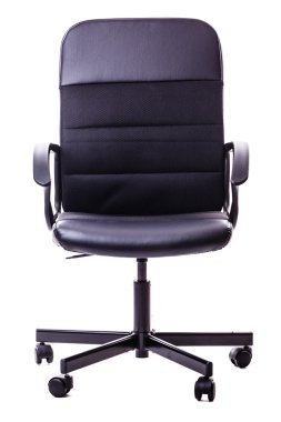 izole siyah ofis koltuğu