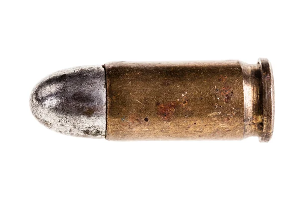 Rusty velha bala isolada — Fotografia de Stock
