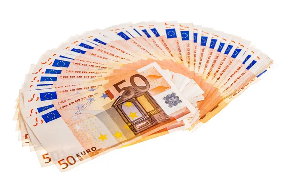 Ventilador de billetes en euros —  Fotos de Stock