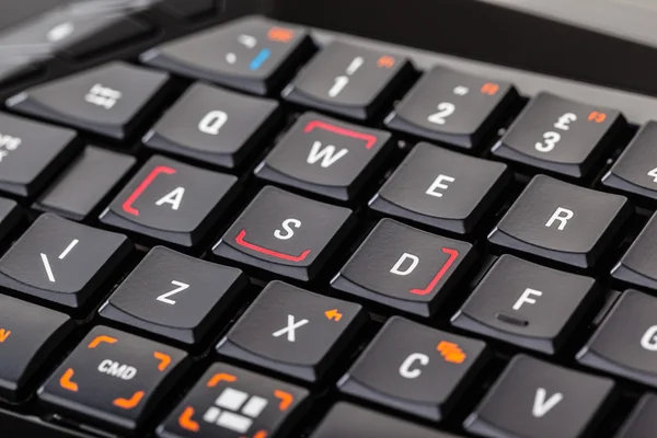 Gaming keyboard closeup detail — Stock Photo, Image