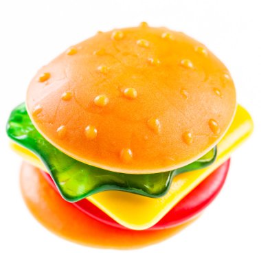 Sakızlı burger izole