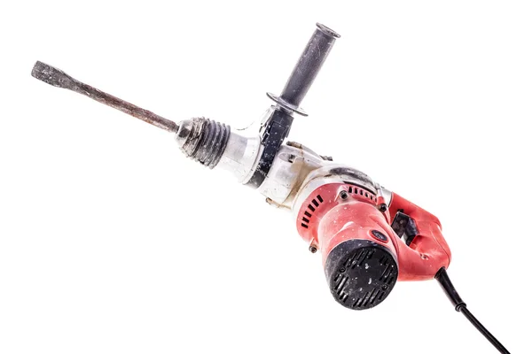 Isolated dirty rotary hammer — Stock Photo, Image