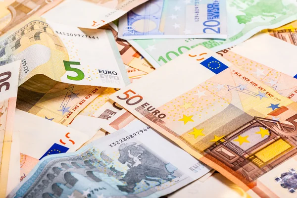 Euro valuta heap detail — Stockfoto