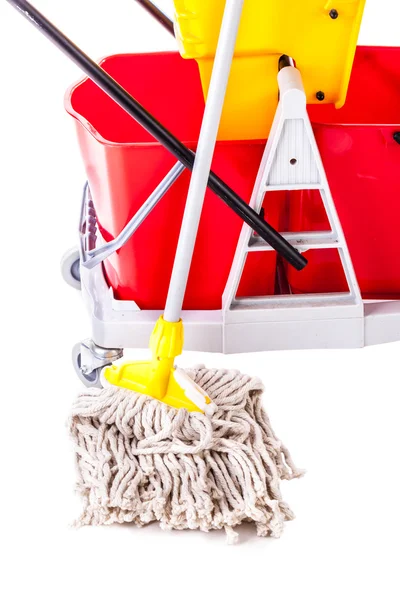 Professional mop bucket detail — Stock Photo, Image