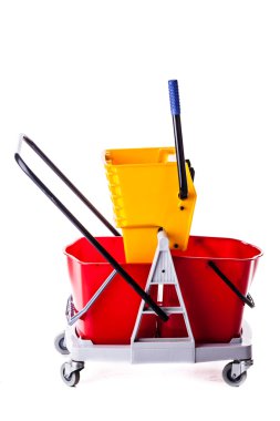 professional mop bucket clipart