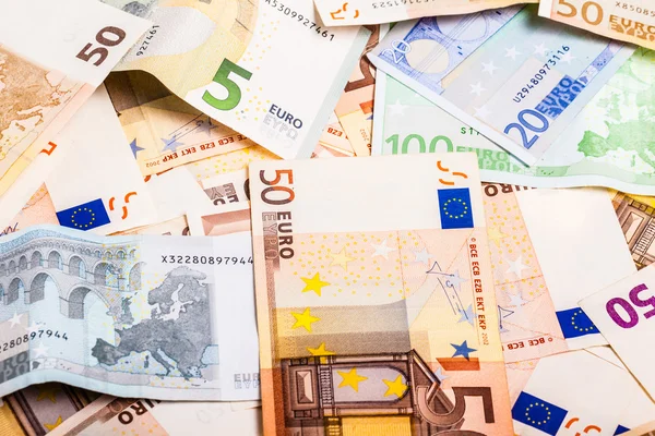 Euro valuta heap — Stockfoto