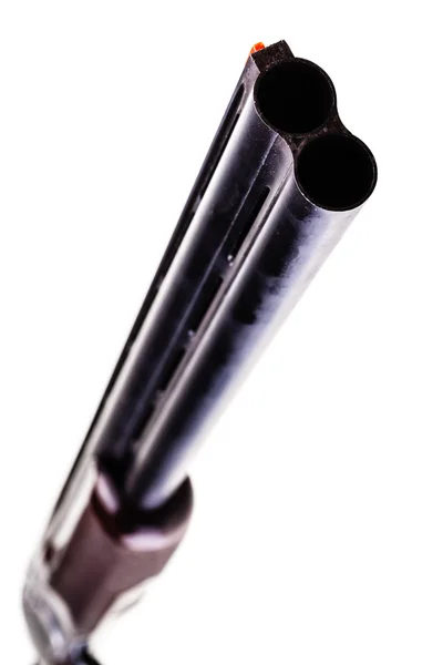Double barrel shotgun isolated on white — Stock Photo, Image