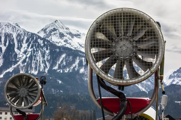 Artificial snow machines — Stock Photo, Image