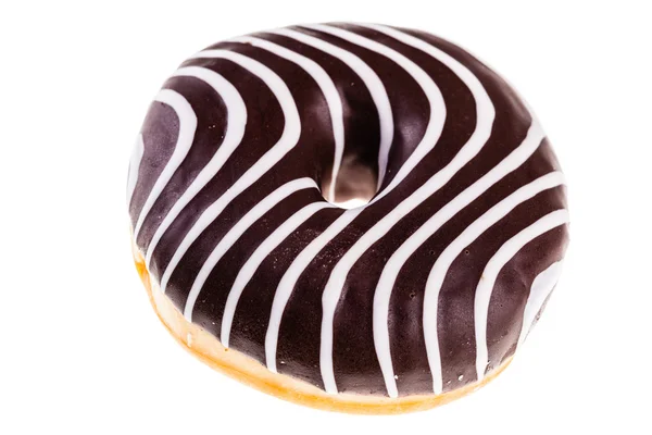 Isolated Zebra donut — Stock Photo, Image