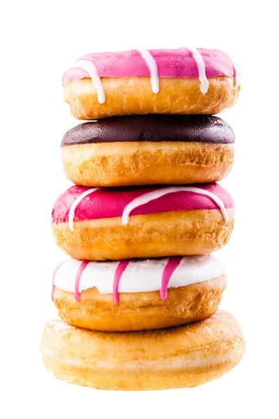 Opgestapeld donuts — Stockfoto