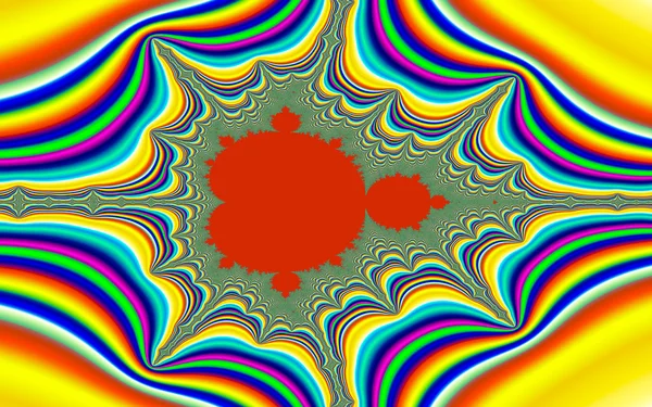 Psychédélique Mandelbrot fractale — Photo