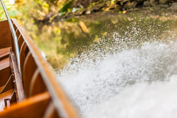 Speeding in a boat — Stock Photo, Image