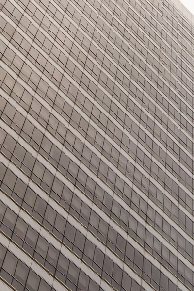 Ουρανοξύστης γκρι πρόσοψη — Φωτογραφία Αρχείου