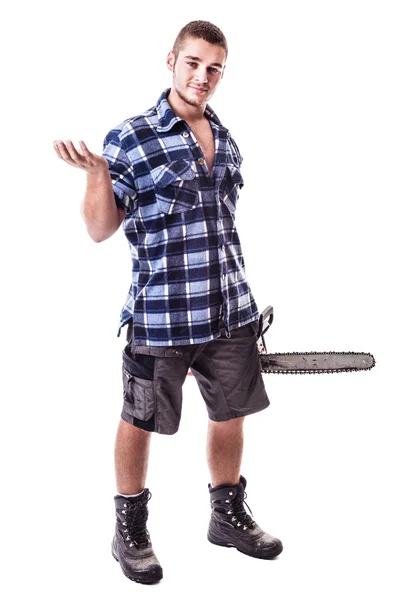 Isolated lumberjack — Stock Photo, Image