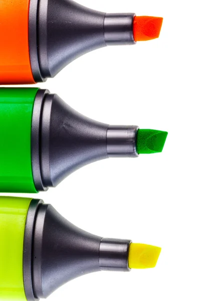 Three color markers — Stock Photo, Image