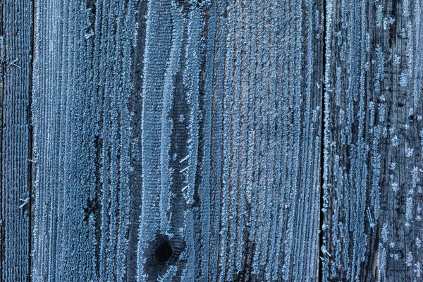 Frost on wood — Stock Photo, Image