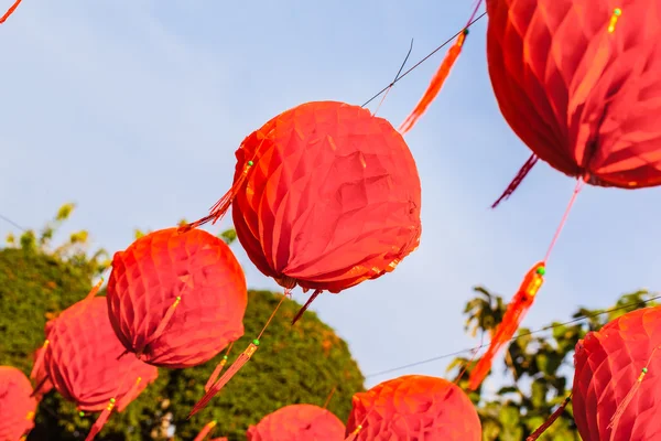 Rote Papierlaternen — Stockfoto