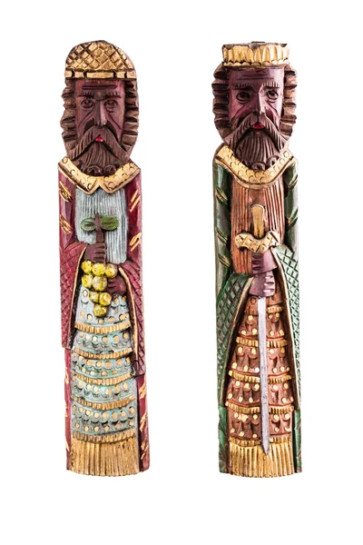 Wooden medieval kings — Stock Photo, Image