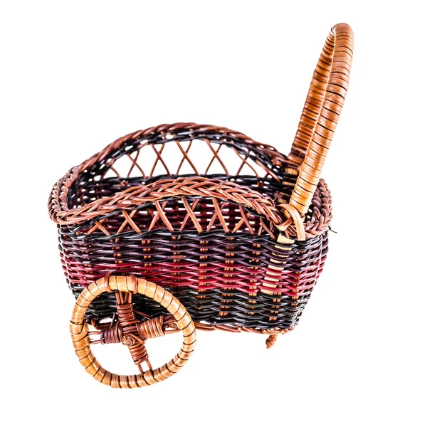 Wicker vagn — Stockfoto