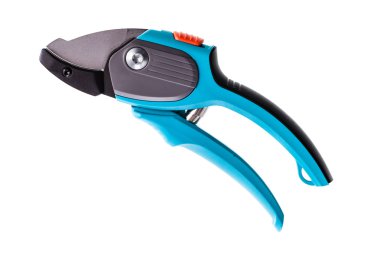 İzole mavi secateurs
