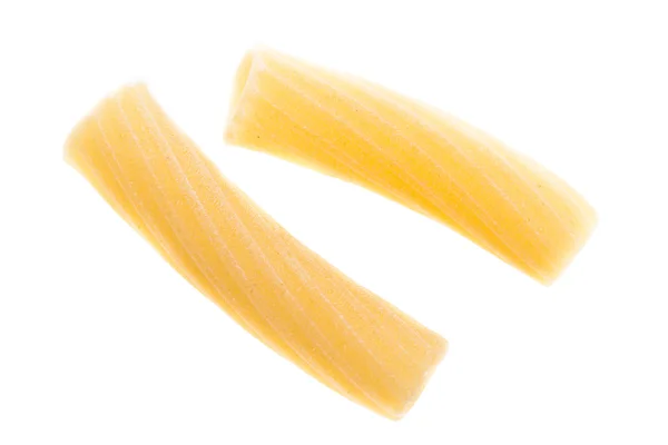 Isolierte italienische Rigatone-Pasta — Stockfoto