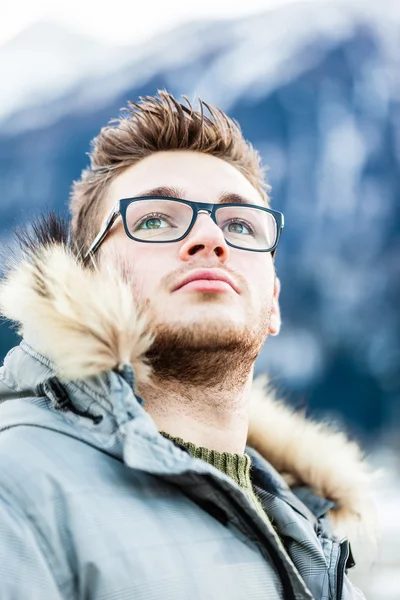 Mountain village guy — Stock Photo, Image