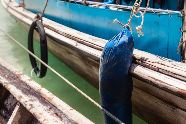 Wooden boat side — Stock Photo, Image