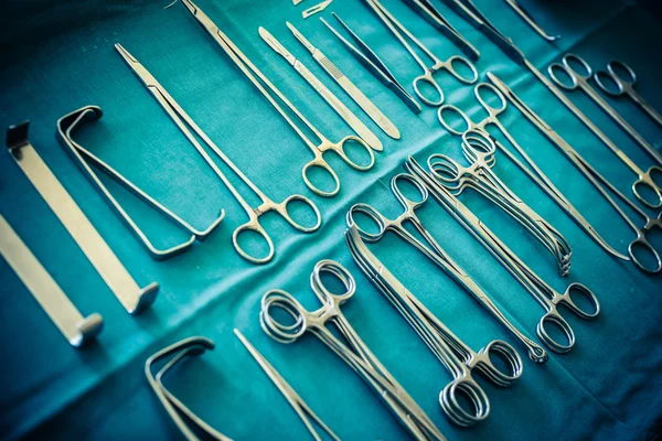 Surgical clamps collection — Stock Photo, Image