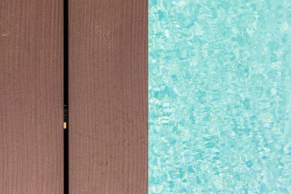 Wooden poolside — Stock Photo, Image