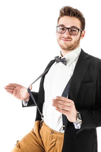 Funny bow tie guy — Stock Photo, Image